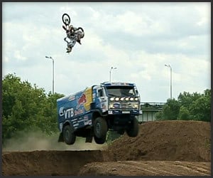 Motorcycle Jumps Jumping Truck