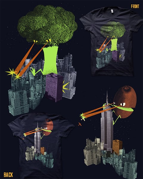 Broccozilla and Kiwi Kong Tee