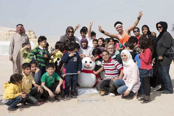 Snowman in Bahrain