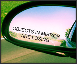 Objects in Mirror Sticker