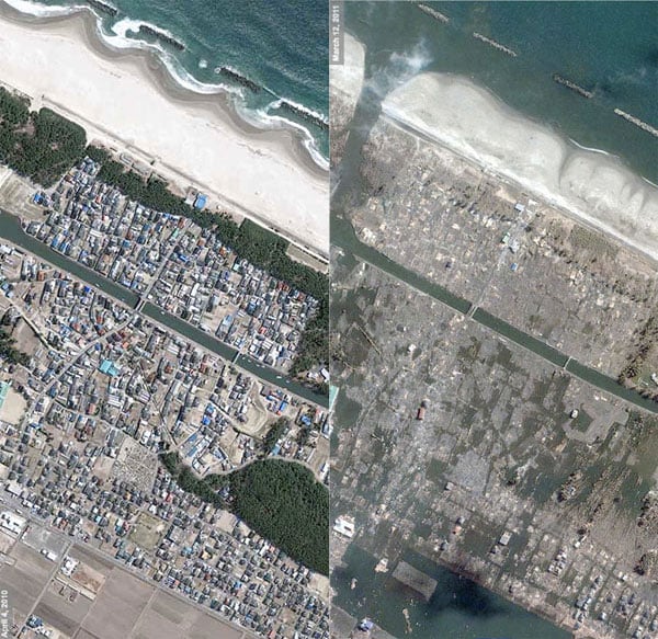 Japan Tsunami: Before & After