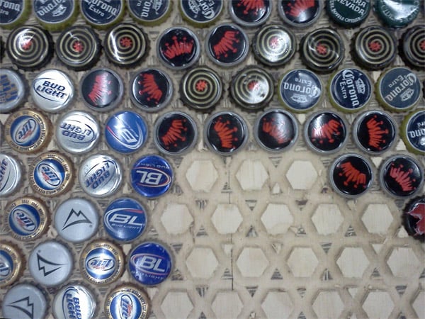 Bottle Cap Starry Night