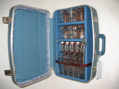 Suitcase Liquor Cabinet