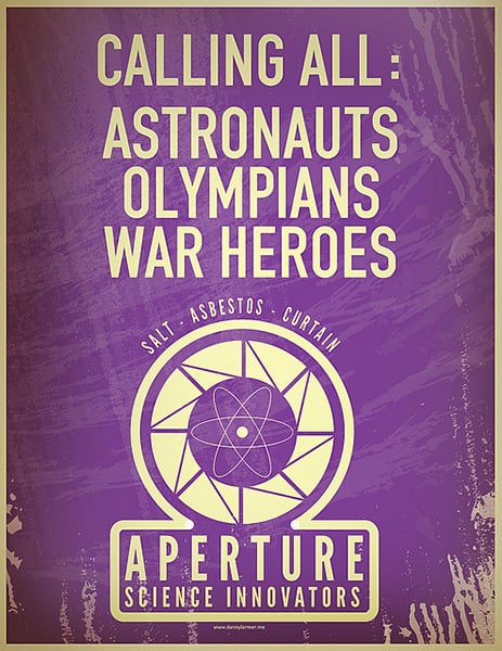 Portal 2 Fan Posters