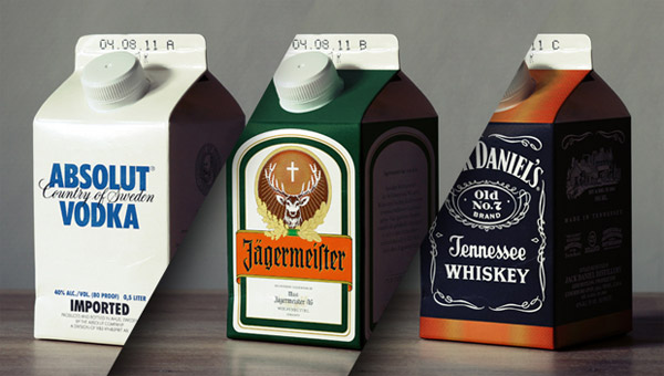 Alcoholic Milk Cartons