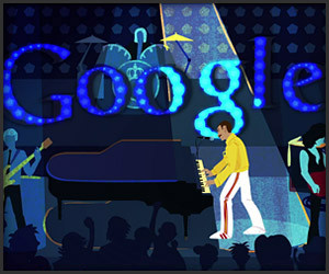 Freddie Mercury Google Doodle