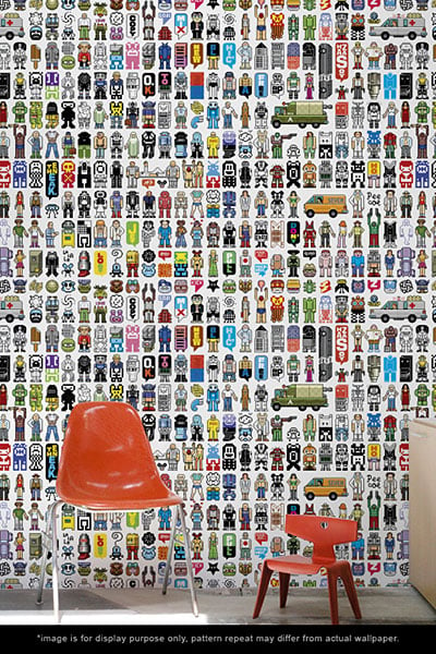 Baltimore Wallpaper • Pixel Wall Mural • Milton & King UK