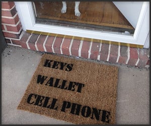 Keys Wallet Cellphone Doormat