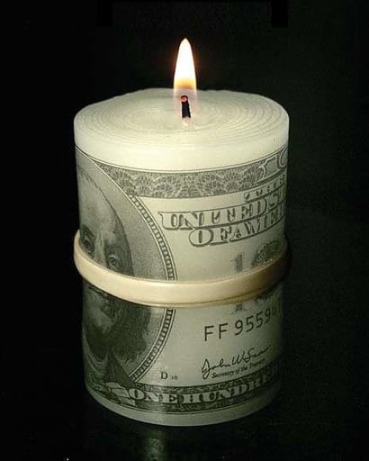 Money to Burn Candle
