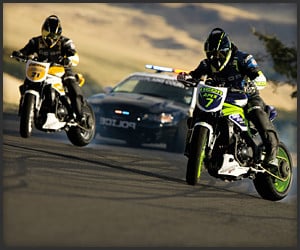 Motorcycle vs. Car Drift Battle