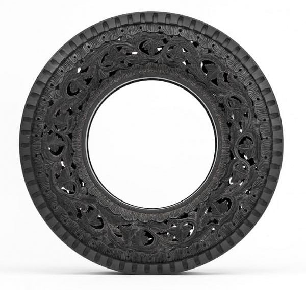 Carved Tire Art