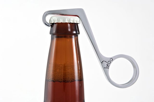 One Handed Bottle Opener