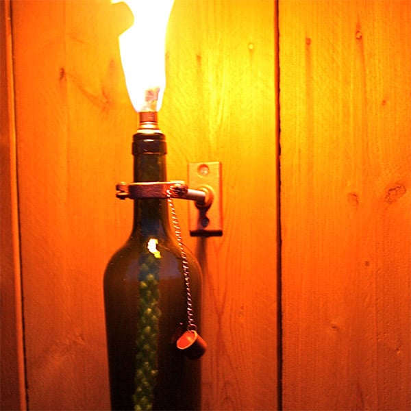 Wine Bottle Tiki Torches