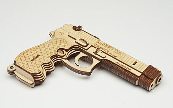 Laser-Cut 3D Gun Puzzles