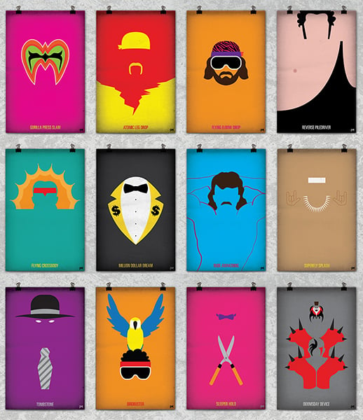 WWF Legends Minimalist Posters