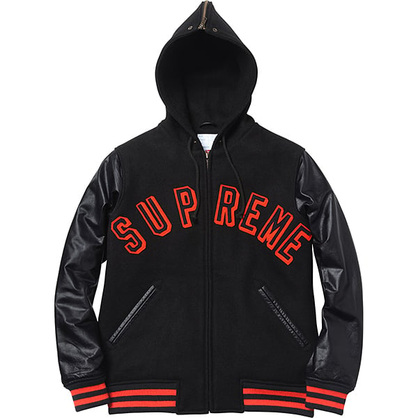 Supreme Hooded Varsity Jacket