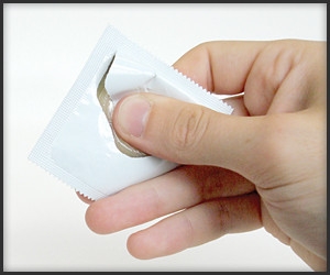 One Handed Condom Wrapper