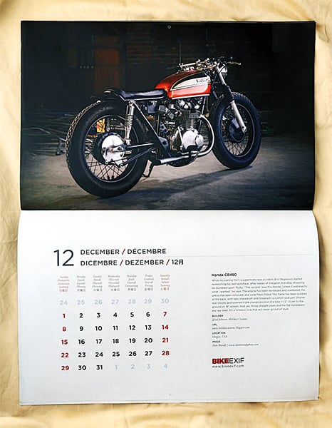 2013 BikeEXIF Calendar