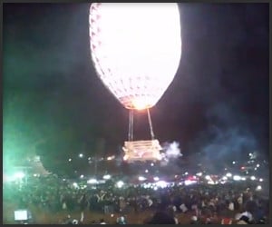 Hot Air Balloon Fireworks Fail
