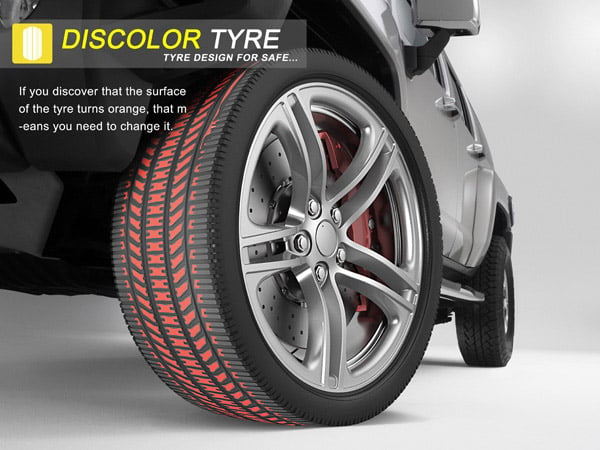 Discolor Safety Tires