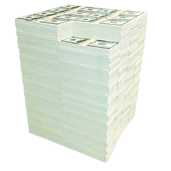 Stack of Cash Ottoman