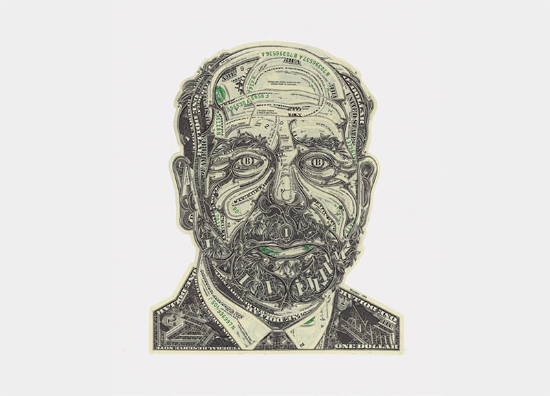 One Dollar Bill Collages