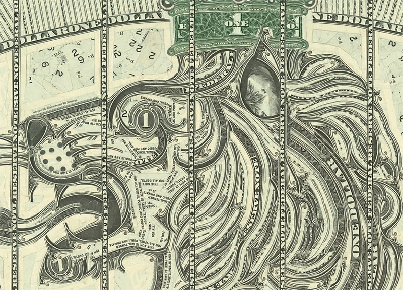 One Dollar Bill Collages