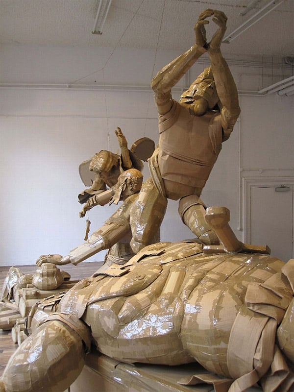 Intricate Cardboard Sculptures