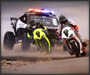 Motorcycle v. Car Drift Battle 3