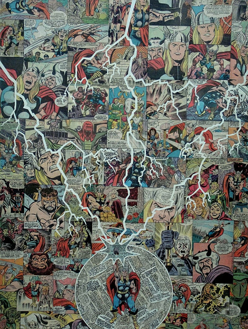 Recycled Comic Book Art