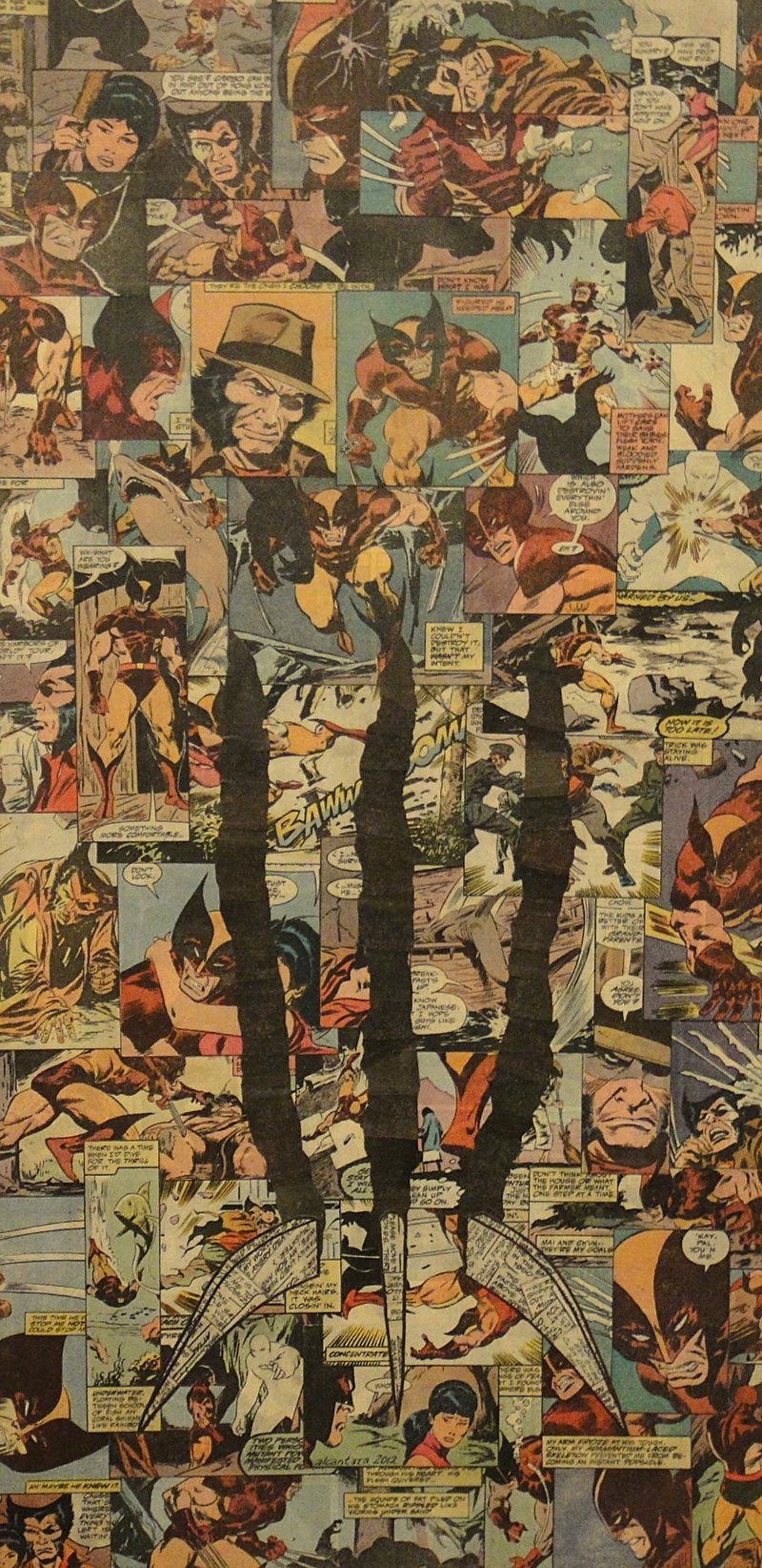 Recycled Comic Book Art