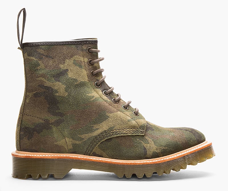 Dr. Martens Green Suede Camo