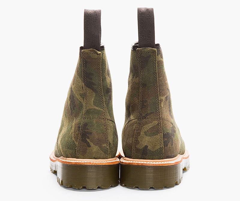 Dr. Martens Green Suede Camo