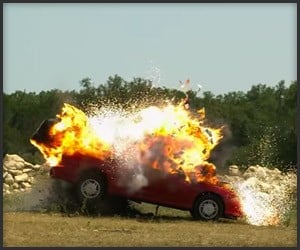 Slow-Mo Car Explosion 2