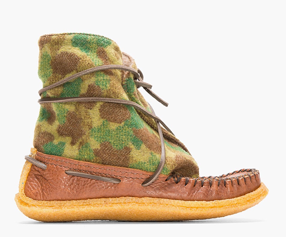 Camo Wool Moccasin Boots