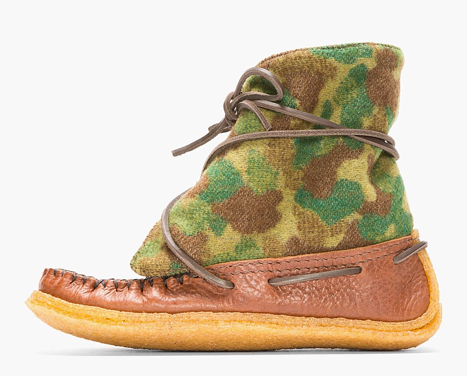 Camo Wool Moccasin Boots