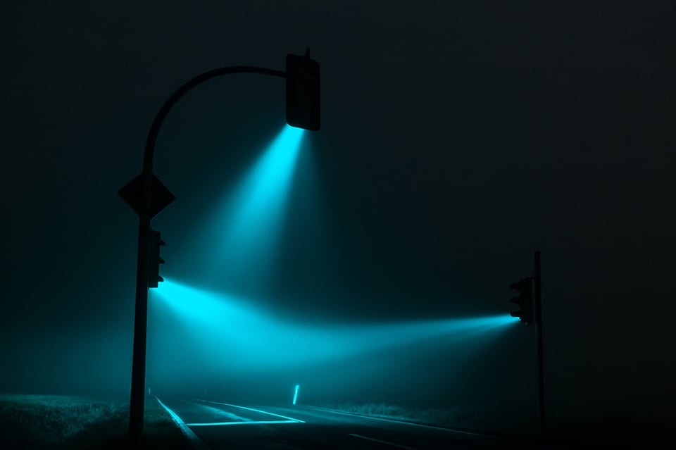 Traffic Lights in the Fog - The Awesomer