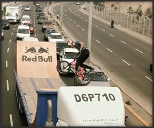 BMX Tricks on a Mobile Ramp