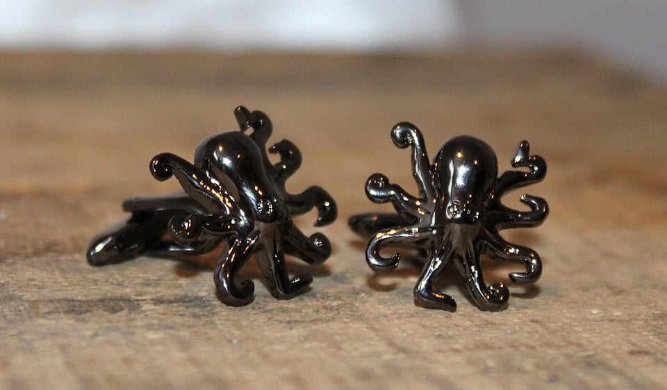 Black Octopus Cufflinks