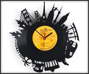 Re_Vinyl Cut-out Clocks