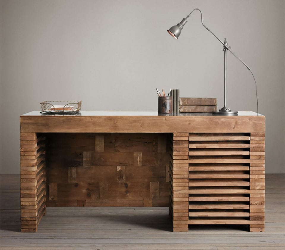 Reclaimed Timber Slat Desk