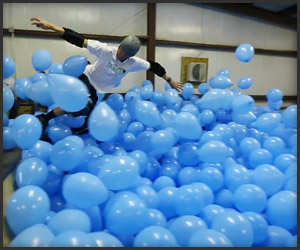 Skateboarding in 5001 Balloons