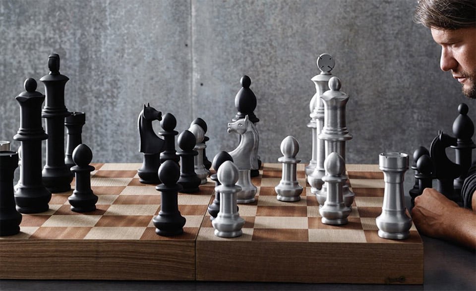 Giant Aluminum Chess Set