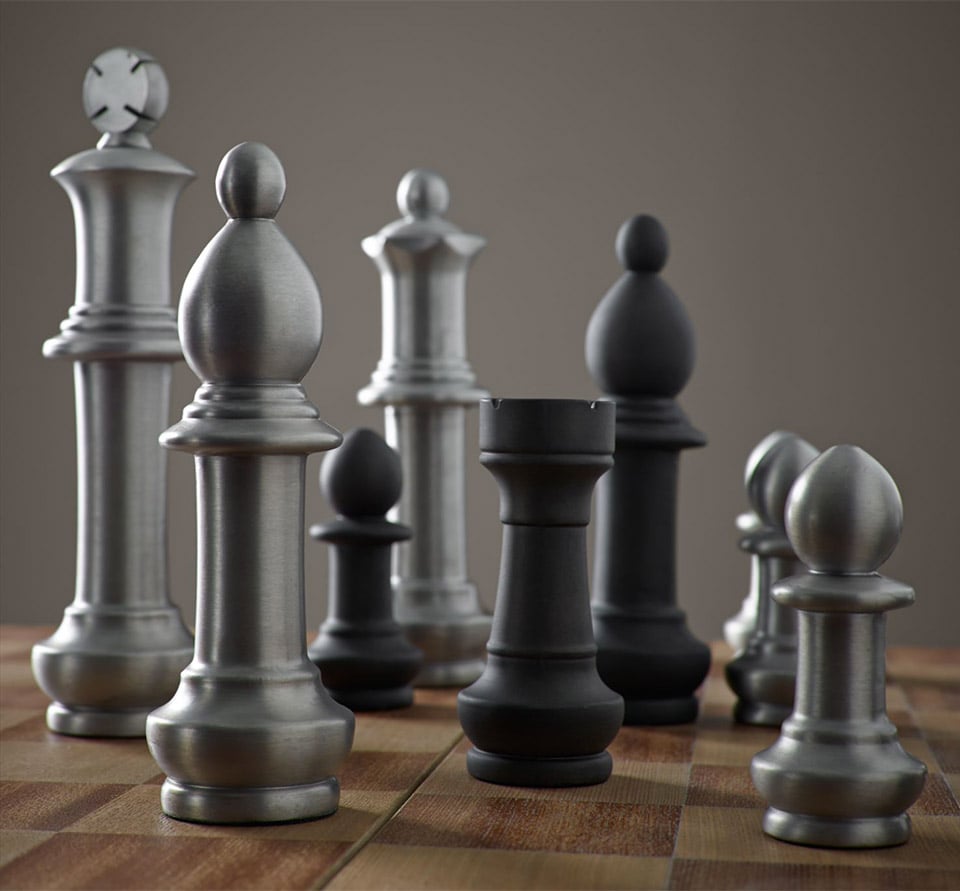 Giant Aluminum Chess Set