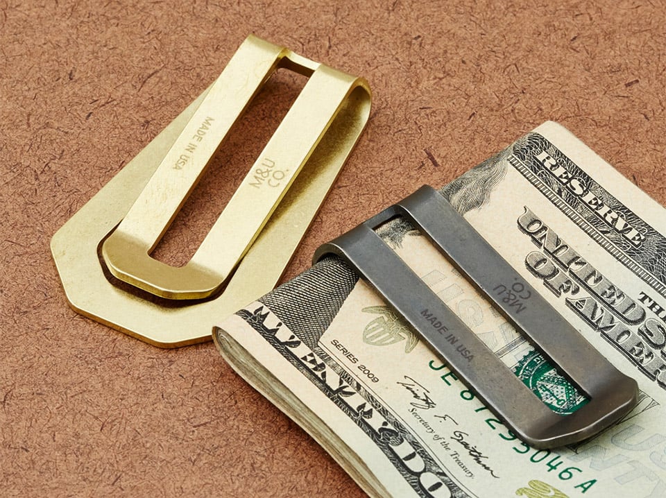 RUNHENG 3 Pieces Assorted Durable Brass Money Clip