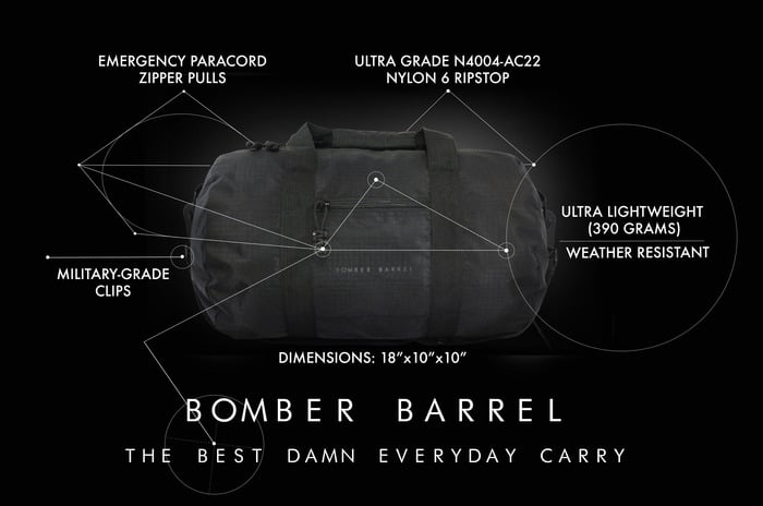 Bomber Barrel Bag