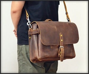 Marlondo Leather Messenger Bag