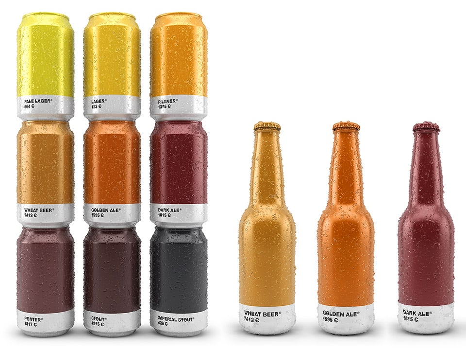 Pantone Beer Cans & Bottles