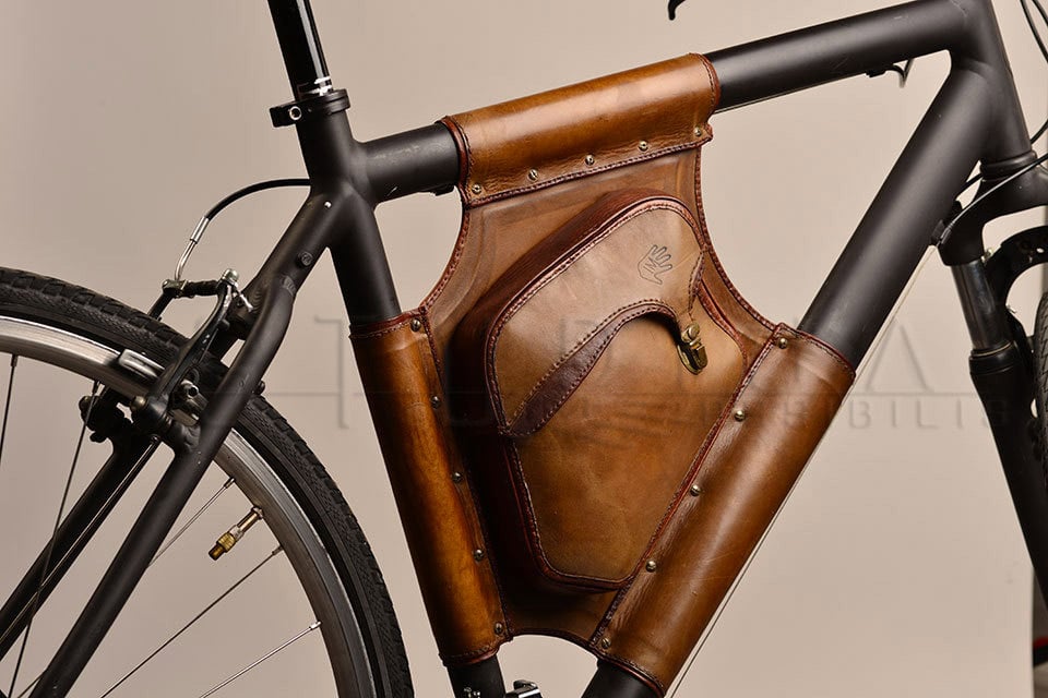 Triangle Leather Bicycle Bag