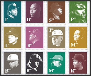 Golden Era Hip-Hop Stamps Poster